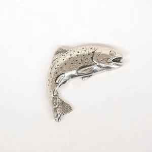 Pin de trucha alfiler pez trucha de arroyo alfiler joyería para sombrero pescador alfiler para sombrero - Imagen 1 de 3