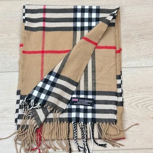 100% Kaschmir Schal Made in Scotland, Nova Print kariert Unisex Fransen  - Bild 1 von 5