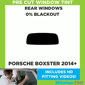 For Porsche Boxster 2014+ Pre Cut Window Tint Rear 0% Blackout Film - Picture 1 of 10