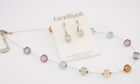 Carrie Elspeth Rainbow Czech Glass Spaced Beads Necklace & Earrings Set