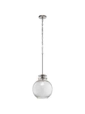 Kichler 34890 - 1 Light Seeded Glass Globe Mini Pendant - Brushed Nickel - Image 1 of 2