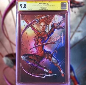 CUBIERTA VARIANTE VIRGEN VIUDA BLANCA #4 B CGC 9.8 SS 4X GREG HORN TYNDALL POWELL - Imagen 1 de 1