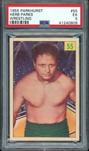 1955 Parkhurst Wrestling #55 Herb Parks PSA 5 - Picture 1 of 2