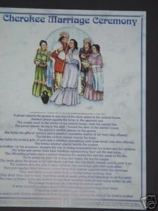 Póster de ceremonia de matrimonio Cherokee - laminado - Imagen 1 de 1