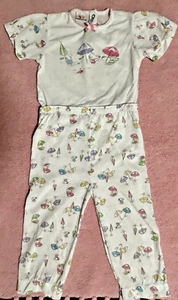 VTG Carter's Sleepwear 2pc Snap On PJ's Bottoms Beach Shore 36M 48M 3T 4T Girls - Picture 1 of 11