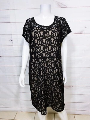 Lane Bryant Womens Dress Size 22 Black Lace Overlay Short Sleeve - Image 1 of 4
