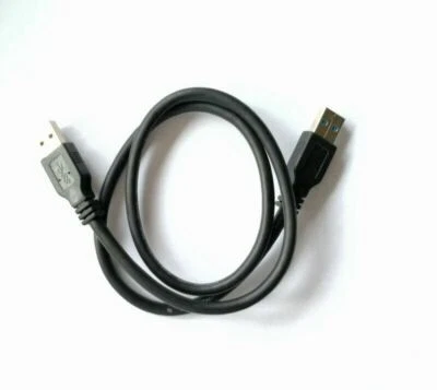 USB 3.0 A Male to A Male USB to USB Cable Cord for Data Transfer 2 Feet Black - Image 1 of 3