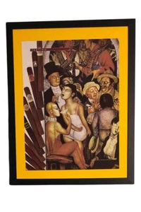 Onyx Zigarre Vintage Werbung gerahmtes Fresko Wandbild von Diego Rivera - Bild 1 von 3