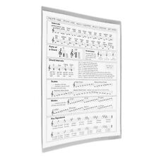 Harp Chord Chart Portable Durable Coated Paper Practice Playing Accessories HPT