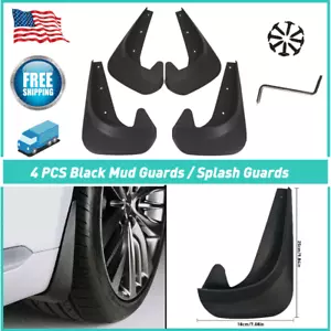 4 Universal Black Car Mud Flaps Splash Guards For Car Auto Accessories Protecter - Bild 1 von 12
