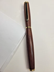 Montefiore Brown Iridium Point Fountain Pen #1 Nib Germany Wood Handle (Cracked) - Picture 1 of 7