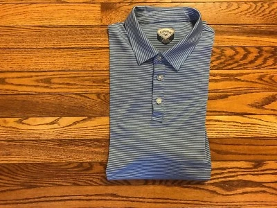 Men's Callaway Blue & White Striped Polo Shirt, Size Extra Large, XL,  NICE!  - Image 1 of 4