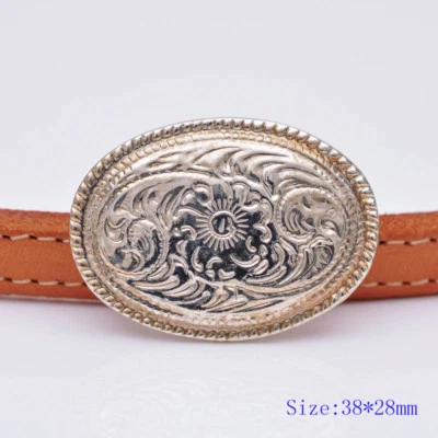 5PC 38×28MM Retro Silver Gold Western Floral Engraved Conchos Decor Screwback - Image 1 of 4