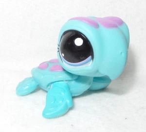 LITTLEST PET SHOP PETSHOP LPS #1898 HASBRO TORTUE TURTLE DE MER BLEU ET MAUVE - Imagen 1 de 5