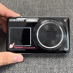 Samsung ST600 Dual LCD Digital Camera 14.2 MP 5x Zoom Smart Touch Display Black - Picture 1 of 7