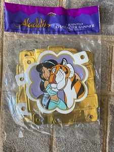 Vintage Disney Aladdin and Jasmine Birthday Jointed Banner Party Makers 90s/2000 - Picture 1 of 2