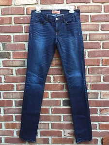 Pantalones de mezclilla ajustados desgastados lavados azul oscuro J Brand Boutique LIMA 27 - Imagen 1 de 10