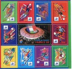 TIMBRE BLOC FEUILLET /N°19 ** FOOTBALL" COUPE du MONDE 98 " de 1998 - Photo 1/1