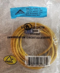 Allen Tel Prod 14 Fuß gelb Cat 5e Ethernet-Kabel AT1514EV-YL - Bild 1 von 1