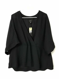 Worthington Petite Damen Top Bluse PXXL schwarz - Bild 1 von 4