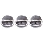 3 Count Winter Warm Cat House Small Dog Beds Detachable Pet Washable
