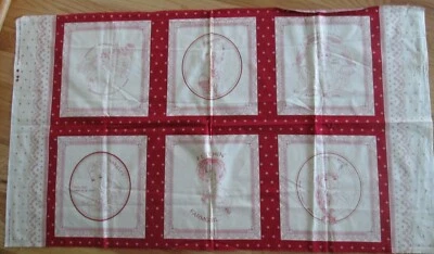 1 Lindo Panel de Tela para Acolchar Costura Artesanal Algodón "Colección Niña Granja" Foto 1 de 2