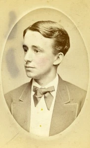 USA New York Boy Teenager Fashion Old CDV Photo Fredricks 1865 - Imagen 1 de 3