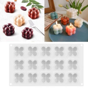 15 Silicone Molds 3D Cube Baking Mousse Cake Mold Silicone Square Bubble Dessert - Picture 1 of 6