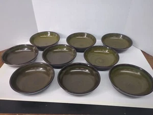 Lot of 9 Franciscan MADEIRA 7” Green, Brown Soup Cereal Bowls - Picture 1 of 19