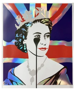 Pure Evil  - Platinum Queen  SIGNED Print (Queen Elizabeth / British Royalty / - Picture 1 of 6