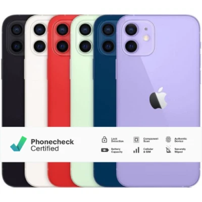 IPHONE 12 RICONDIZIONATO 64 256GB ECCELLENTE BIANCO NERO ROSSO BLU RIGENERATO - Immagine 1 di 4