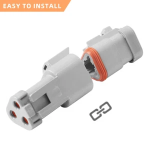 Kit conector eléctrico impermeable 3 pines Deutsch DT DT04-3P DT06-3S - Imagen 1 de 7