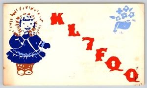 Postal QSL Fairbanks Alaska Inuit Ham Radio Operador Rose Rybachek c1973 - Imagen 1 de 2