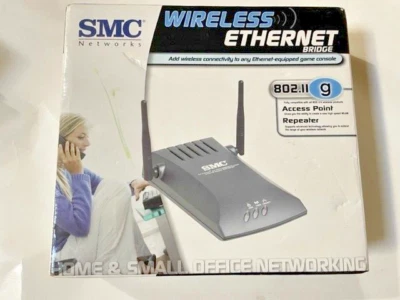 Wireless Ethernet Bridge Adapter SMC Netzwerk Access Point und Repeater 802.11g - Bild 1 von 4