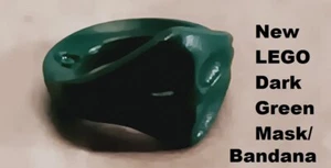 New LEGO Face Mask Dark Green Ninja Wear Cowboy Villain Forest Green Bandana - Picture 1 of 1