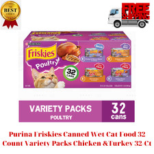 New listing
Purina Friskies Canned Wet Cat Food 32 Count Variety Packs Chicken &Turkey 32-Ct