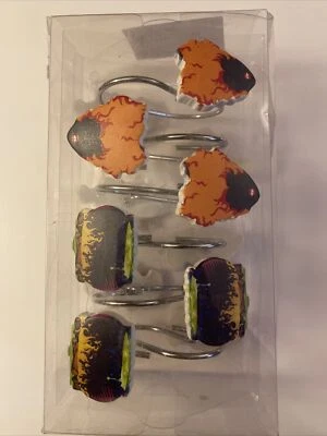 12 Pcs Halloween Shower Curtain Hooks: Sanderson Sisters, Hocus Pocus 3 Ea.Style - Image 1 of 4