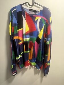 Lauren Ralph Lauren farbblockierter Damenpullover Pullover Größe XL