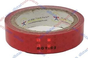 Red DOT-C2 Reflective Tape Conspiciuity Safety Caution Night Trailer Truck Semi - Picture 1 of 19