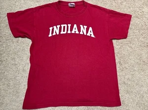 Indiana Hoosiers INDIANA Letters Youth T-shirt Size M 10-12 Red Short Sleeves - Picture 1 of 10