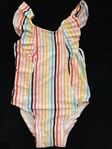 girls bathing suit 2T Rainbow Stripe One Piece - Picture 1 of 3