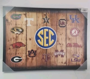 SEC South East Conference Wall Art Canvas League Teams Lay out - Picture 1 of 8