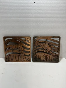 Metal Trivets Hot Plate New Orleans Copper  - Picture 1 of 9