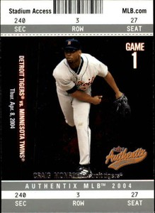 2004 Fleer Authentix Baseball Card #60 Craig Monroe