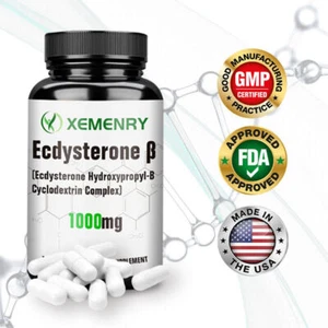 Ecdysterone 1000mg - Supports Energy, Performance, Muscle Health & Recovery Fast - Picture 1 of 13