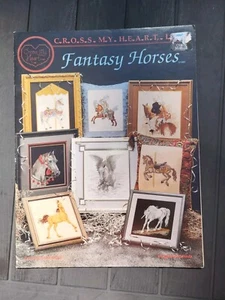 Folleto punto de cruz Cross My Heart Designs Fantasy Horses Melinda 1990 - Imagen 1 de 5
