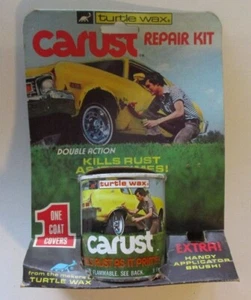 Vintage 70s Turtle Wax CARUST repair Kit primer w display  Advertising Prop Can - Picture 1 of 7