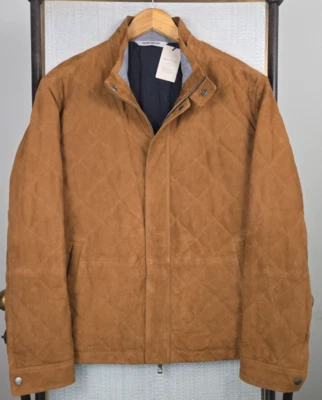 PETER MILLAR NEW $1295 Goat Suede Insulated Jacket Weather Res Size XL Mens - Image 1 of 4