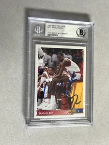 Manute Bol signed encapsulated Card Beckett BAS cert slabbed 1992-93 Upper Deck - Picture 1 of 2