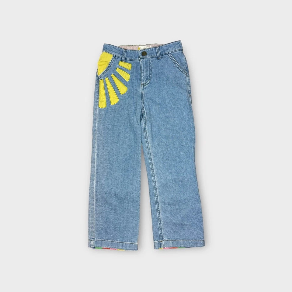 Мини Boden Rainbow назад аппликация света стирка широкие джинсы - Изображение 1 из 4